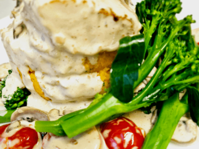 Haddock in Creamy Mushroom Sauce with Squash Mash